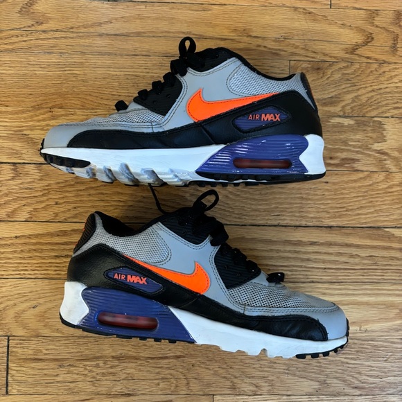 Nike Kids Air Max Gray and Orange Sneakers - Picture 2 of 11